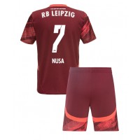 Fotbalové Dres RB Leipzig Antonio Nusa #7 Dětské Venkovní 2024-25 Krátký Rukáv (+ trenýrky)